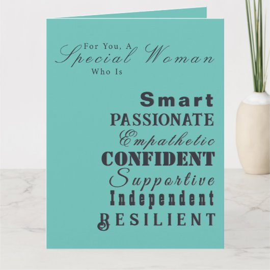 Personalisierte Inspirationsfrauen, vielen Dank Karte (Vorderseite)