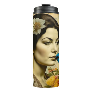 Personalisierte inspirierende Worte und Vintage-Da Thermosbecher