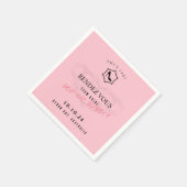 Personalisierte Inspirierte Rose Serviette (Ecke)