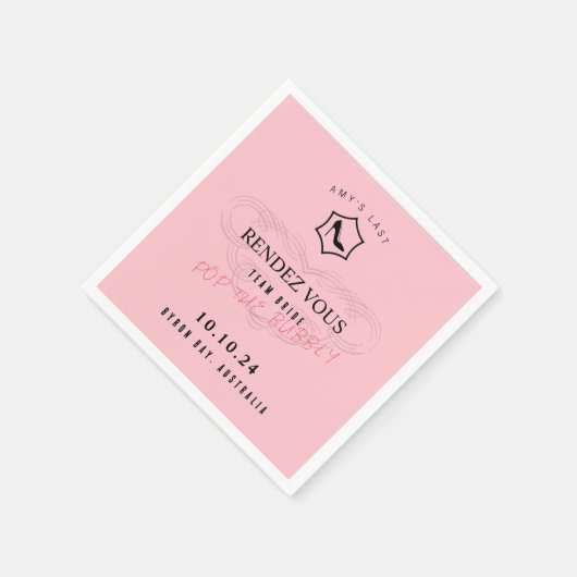 Personalisierte Inspirierte Rose Serviette (Ecke)