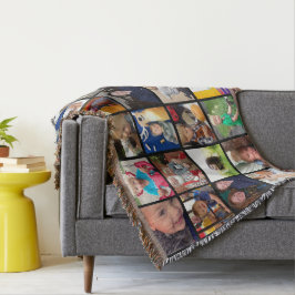 Personalisierte Instagram-FotoCollage Decke