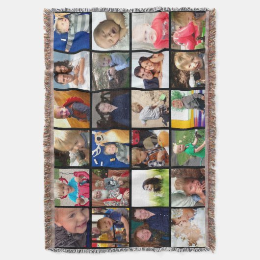 Personalisierte Instagram-FotoCollage Decke (Vorderseite Vertikal)