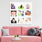 Personalisierte Instagram-FotoCollage Leinwanddruck (Insitu (Wohnzimmer))