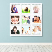 Personalisierte Instagram-FotoCollage Leinwanddruck (Insitu (Holzboden))