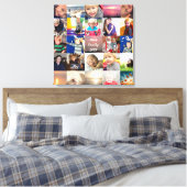 Personalisierte Instagram-FotoCollage Leinwanddruck (Insitu (Schlafzimmer))