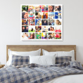 Personalisierte Instagram-FotoCollage Leinwanddruck (Insitu (Schlafzimmer))