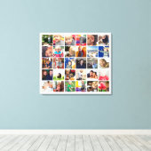 Personalisierte Instagram-FotoCollage Leinwanddruck (Insitu (Holzboden))