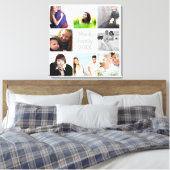 Personalisierte Instagram-FotoCollage Leinwanddruck (Insitu (Schlafzimmer))