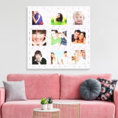 Personalisierte Instagram-FotoCollage Leinwanddruck (Insitu (Wohnzimmer))