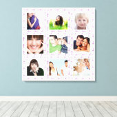 Personalisierte Instagram-FotoCollage Leinwanddruck (Insitu (Holzboden))