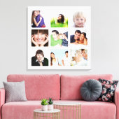 Personalisierte Instagram-FotoCollage Leinwanddruck (Insitu (Wohnzimmer))
