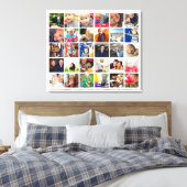 Personalisierte Instagram-FotoCollage Leinwanddruck (Insitu (Schlafzimmer))