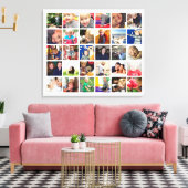 Personalisierte Instagram-FotoCollage Leinwanddruck (Insitu (Wohnzimmer))