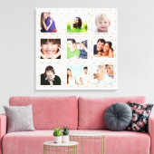 Personalisierte Instagram-FotoCollage Leinwanddruck (Insitu (Wohnzimmer))