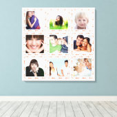 Personalisierte Instagram-FotoCollage Leinwanddruck (Insitu (Holzboden))