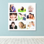 Personalisierte Instagram-FotoCollage Leinwanddruck (Insitu (Holzboden))