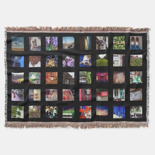 Personalisierte Instagram Fotothrow-Decke Decke (Vorderseite)