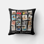 personalisierte Instragram Moderne Foto Collage Kissen (Rückseite)
