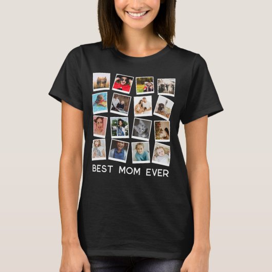 personalisierte Instragram Moderne Foto Collage T-Shirt (Vorderseite)