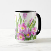 Personalisierte Internationale Frauentag-Blumenstr Tasse (VorderseiteRechts)