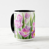 Personalisierte Internationale Frauentag-Blumenstr Tasse (Vorderseite Links)