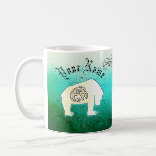 Personalisierte Inuit-Siegel und Polar-Bär Kaffeetasse (Links)