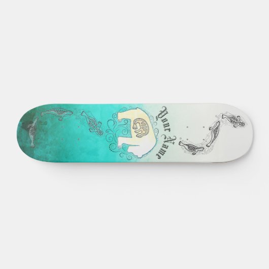 Personalisierte Inuit-Siegel und Polar-Bär Skateboard (Horizontal)