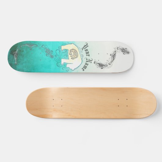 Personalisierte Inuit-Siegel und Polar-Bär Skateboard (Horizontal)