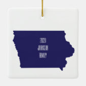 Personalisierte Iowa Keramikornament (Rückseite)
