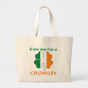 Personalisierte Iren küssen mich, den ich Crowley Jumbo Stoffbeutel