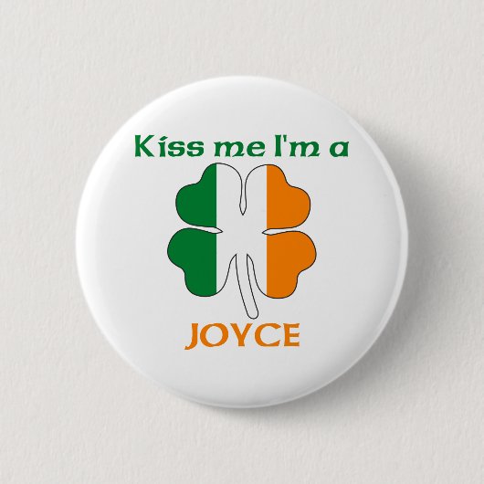 Personalisierte Iren küssen mich, den ich Joyce Button (Vorderseite)