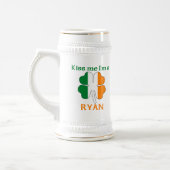 Personalisierte Iren küssen mich, den ich Ryan bin Bierglas (Links)