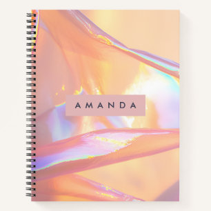 Personalisierte Iridescent Pastel Holographic Shin Notizblock