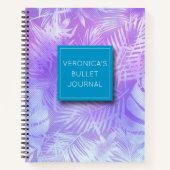 Personalisierte Iridescent Pastel Palm Blätter Bul Notizblock (Vorderseite)