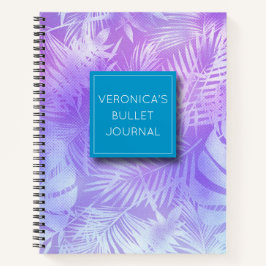 Personalisierte Iridescent Pastel Palm Blätter Bul Notizblock