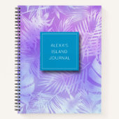 Personalisierte Iridescent Pastel Palm Notizblock (Vorderseite)