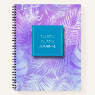 Personalisierte Iridescent Pastel Palm Notizblock