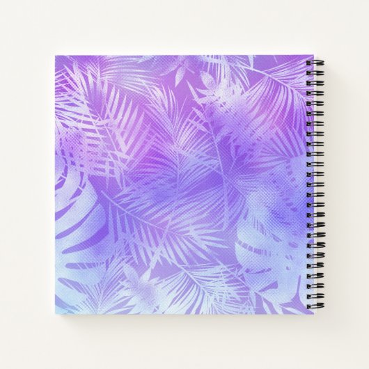 Personalisierte Iridescent Pastel Palm Notizblock (Rückseite)