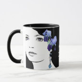 Personalisierte Iris-Blume individuell anpassbar Tasse (Links)