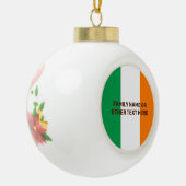 Personalisierte irische Flagge Keramik Kugel-Ornament (Links)
