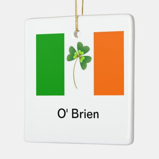 Personalisierte irische Flagge Keramikornament (Links)