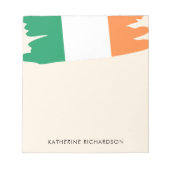 Personalisierte irische Flagge Notizblock (Vorderseite)