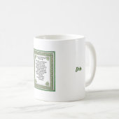 Personalisierte irische Hochzeitssegnung Tasse  (VorderseiteRechts)