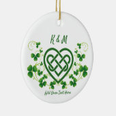 Personalisierte irische keltische Liebe Keramik Ornament (Rechts)
