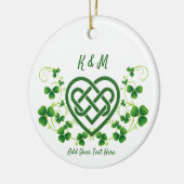 Personalisierte irische keltische Liebe Keramik Ornament (Links)