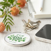 Personalisierte irische keltische Liebe Schlüsselanhänger (Seite)