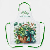 Personalisierte irische Kleeblätter Schürze (Vorderseite)