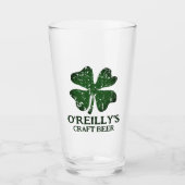 Personalisierte irische Pint-Bierbrille Glas (Vorderseite)