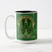 Personalisierte irische Segen St Patrick's Day Tas Zweifarbige Tasse (Links)