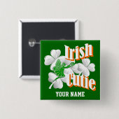 Personalisierte irische Süsse mit Fee Button (Vorne & Hinten)